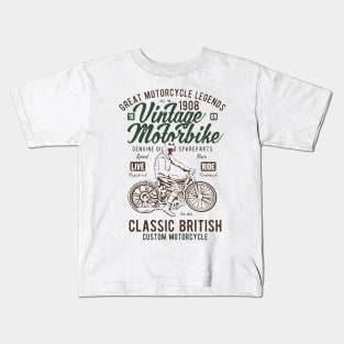 Vintage Motorbike Kids T-Shirt